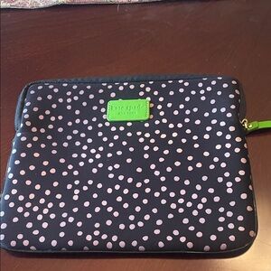 Kate Spade Black Sleeve with Pink Dots
